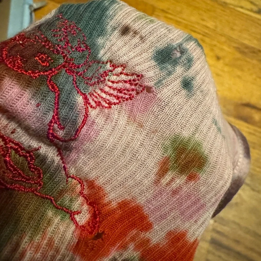 Tie-Dye Ribbed Tank Top - Multicolor - Picture 7 of 8